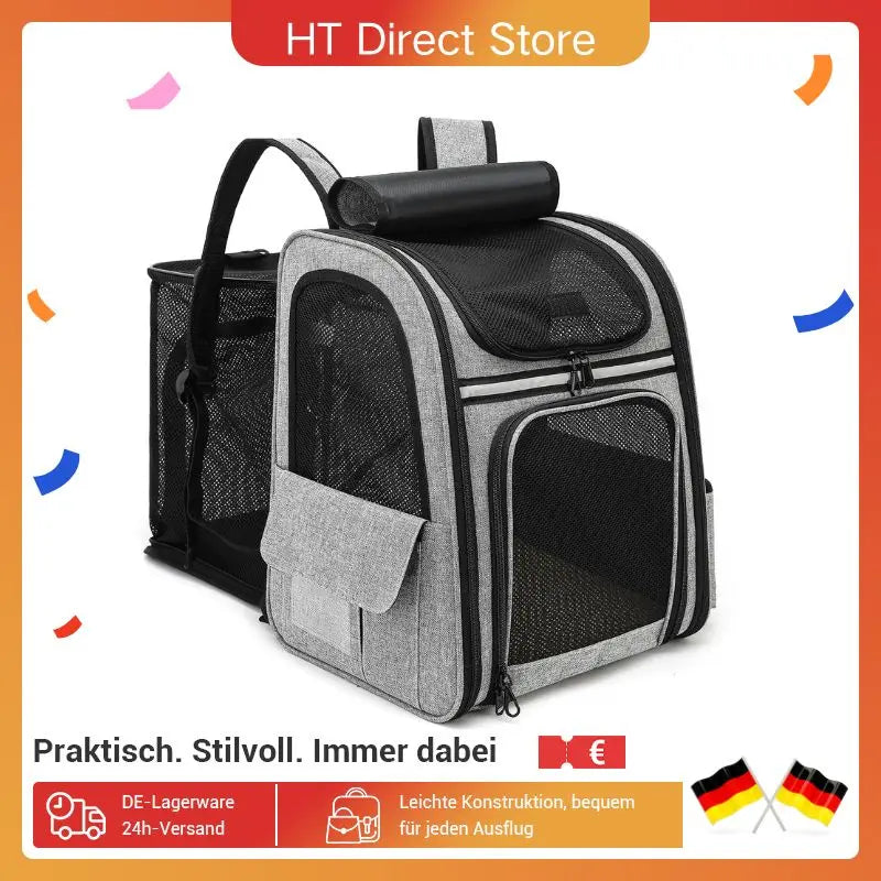 Dogat Pet Sac À Dos Portable Et Respirant Pour Chat/Chien Avec Fenêtre En Filet Pliable