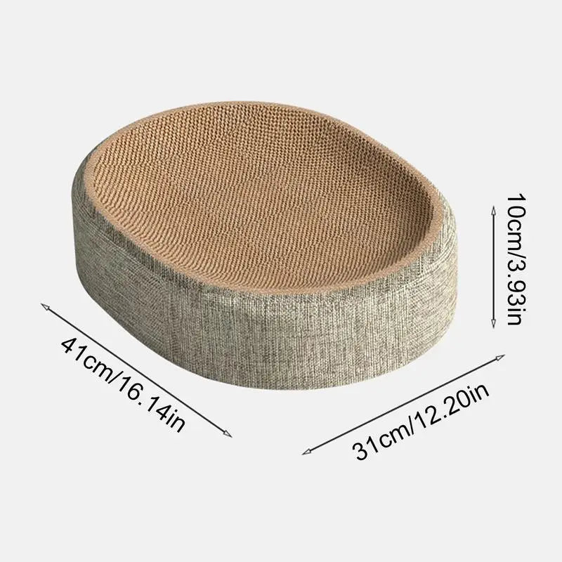 Grattoir Pour Chat En Sisal De Forme Ovale, 2 En 1, Résistant À L'Usure, Jouet Pour Aiguiser Les Griffes, Accessoires Pour Animaux Domestiques D'Intérieur, Pour La Protection Des Canapés Et Des Meubles