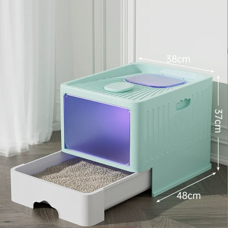 Bac À Litière Pour Chat, Toilette Pour Chat, Bac À Litière Autonettoyant, Bac À Litière Automatique Autonettoyant Avec Rayons Ultraviolets