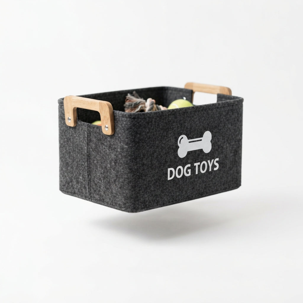 Panier de rangement en feutre pour jouets d'animaux