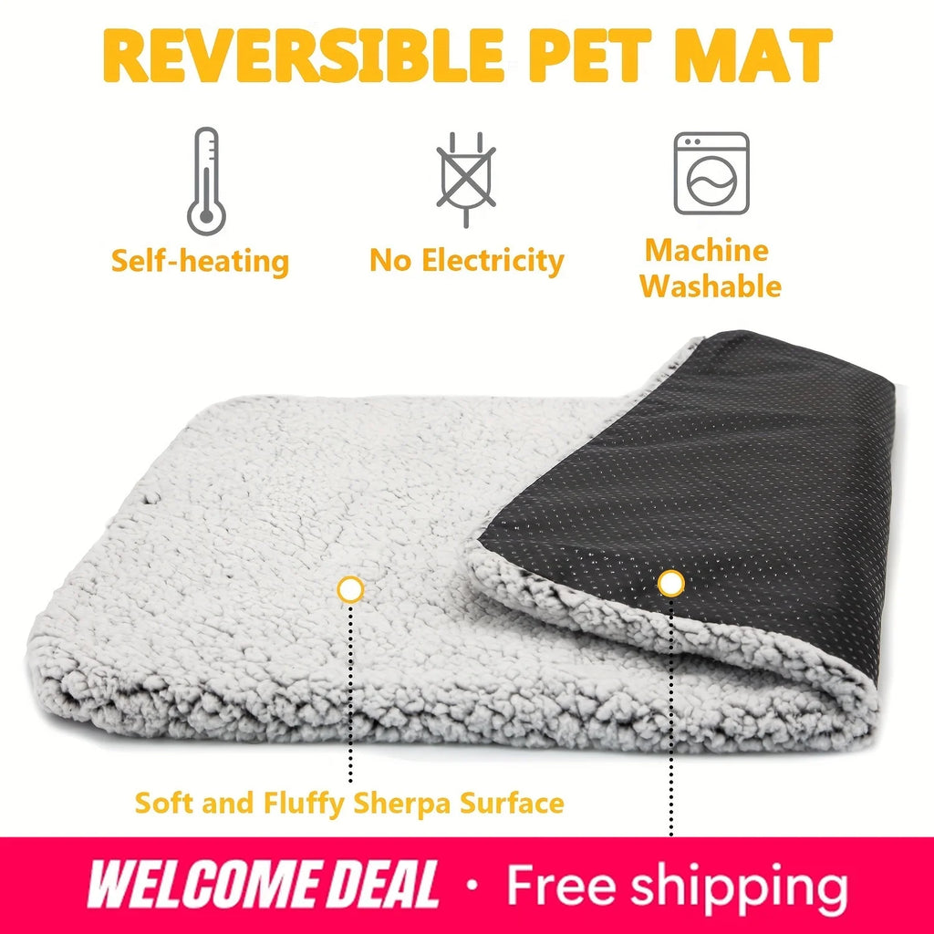 Coussin Thermique Auto-Chauffant Pour Animaux De Compagnie, Lavable, Couverture Chaude Non Électrique Pour Chiots, Chats, Chiens, Fournitures Pour Animaux De Compagnie D'Intérieur