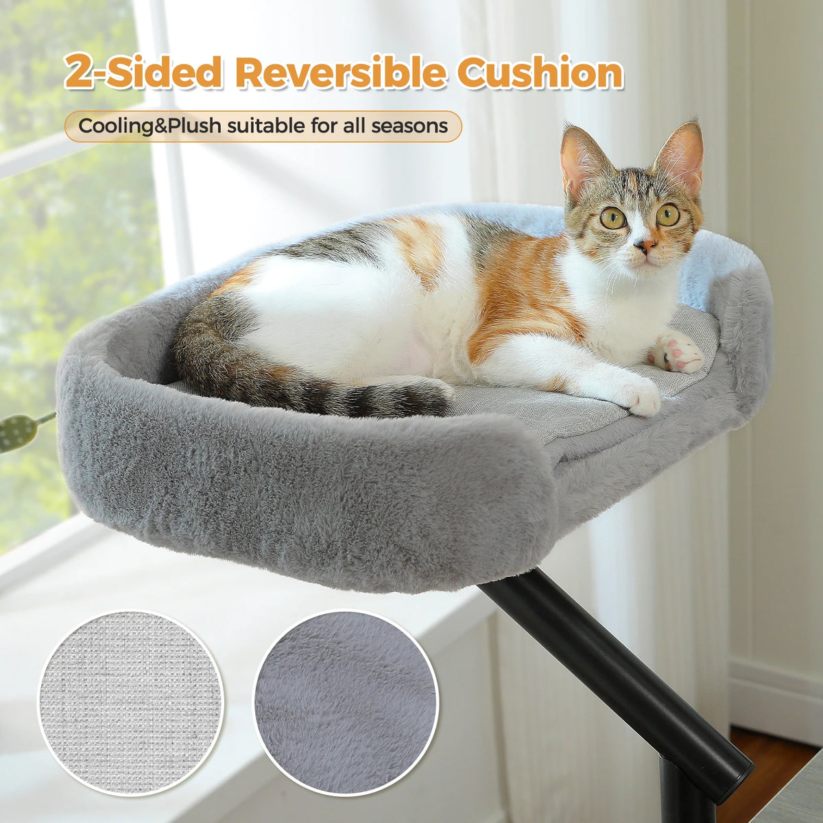 Lit De Bureau Pour Chat, 360 ° Support De Lit Rotatif Pour Chat D'Intérieur, Panier Réglable Pour Chat, Hamac Pour Table, Lit Pour Chat Doux Pour Bureau