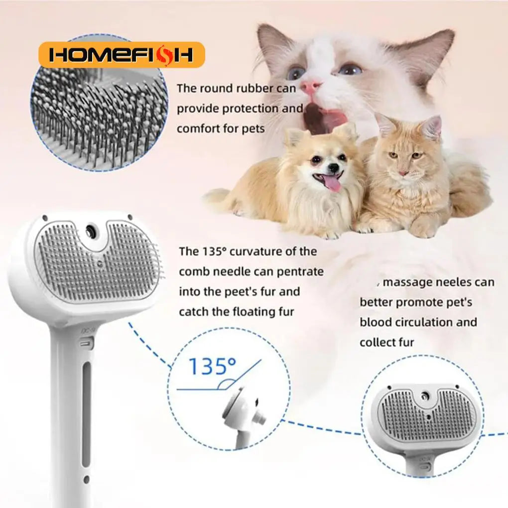 Brosse De Toilettage Pour Chien À Vapeur, Brosse À Vapeur Unique Pour Chiens, Brosse De Toilettage De Luxe, Brosse À Vapeur Pour Chien