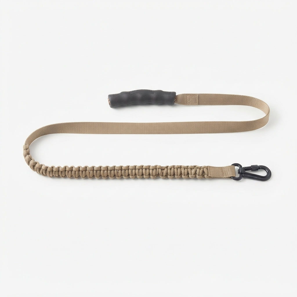 Laisse tactique anti-traction pour chien - détail amortisseur paracorde