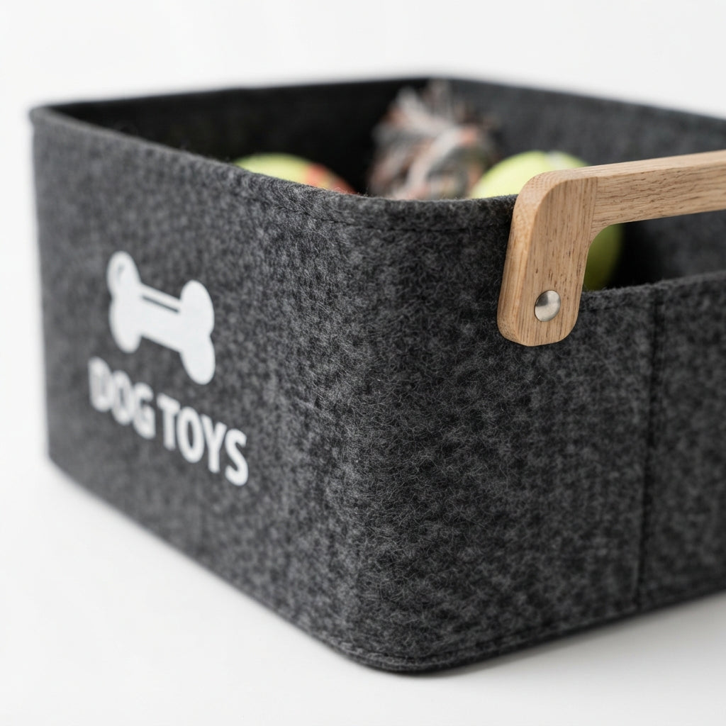 Panier de rangement en feutre pour jouets d'animaux