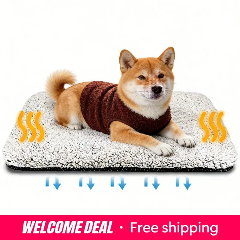 Coussin Thermique Auto-Chauffant Pour Animaux De Compagnie, Lavable, Couverture Chaude Non Électrique Pour Chiots, Chats, Chiens, Fournitures Pour Animaux De Compagnie D'Intérieur
