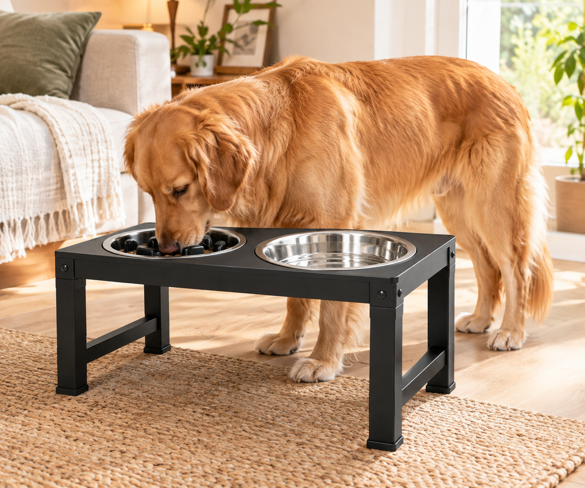 Gamelles surélevées 2-en-1 réglables pour chien