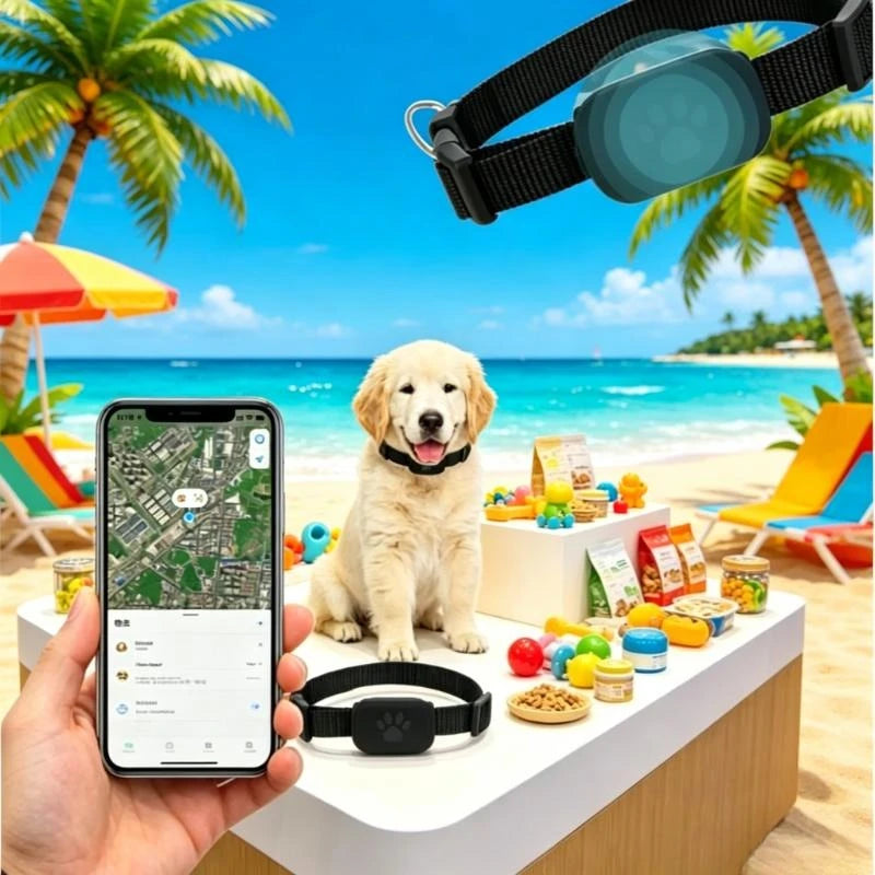 Mini Traceur GPS Mondial Pour Animaux De Compagnie Compatible Avec L'Application Apple Find, Étanche, Avec Suivi De Position En Temps Réel, Alerte D'Activité, Collier Anti-Perte Pour Chatons Et Chiots, Localisateur Mondial