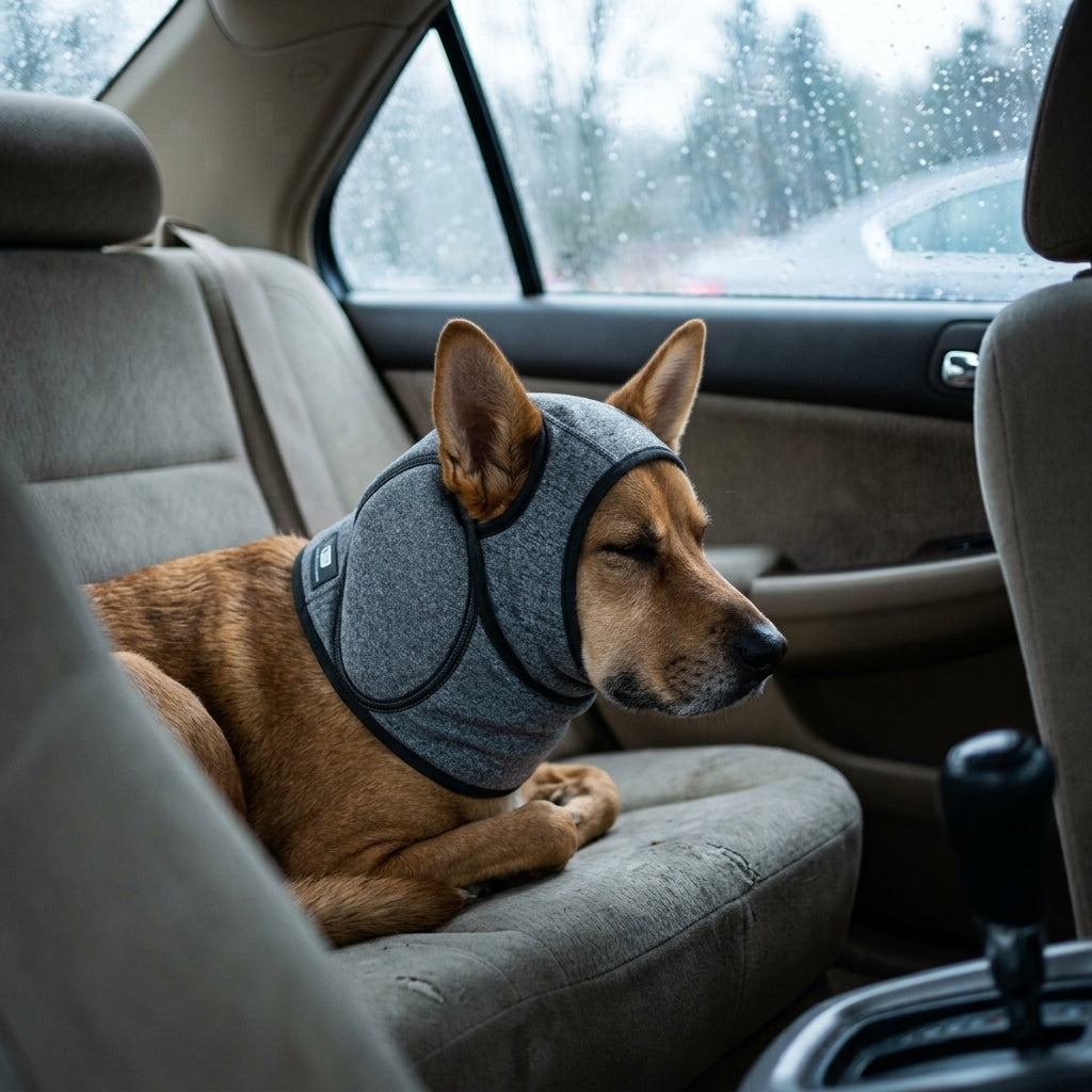 Cagoule anti-anxiété et anti-parasites pour chien