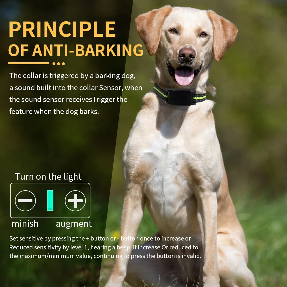 Collier Anti-Aboiement Électrique Automatique Pour Chien, Dispositif Ultrasonique Anti-Aboiement Pour Animaux De Compagnie, Collier De Choc, Dispositif De Clôture Virtuelle Anti-Aboiement Pour Chien