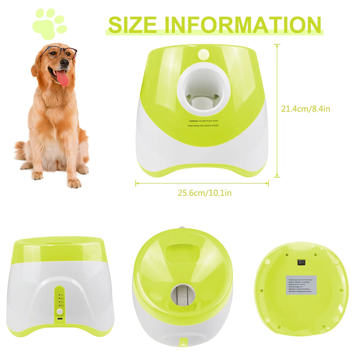 Lanceur De Tennis Automatique Pour Animaux De Compagnie, Jouets Pour Chiens, Jouet De Chasse Pour Chiens, Flipper, Lancer Coule Amusant, Catapulte Aste Avec 3 Balles