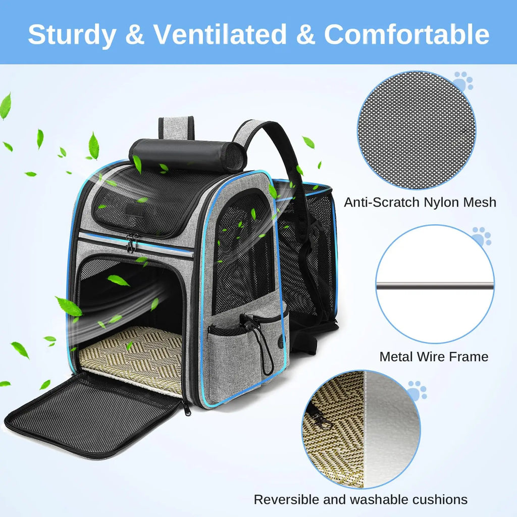 Dogat Pet Sac À Dos Portable Et Respirant Pour Chat/Chien Avec Fenêtre En Filet Pliable