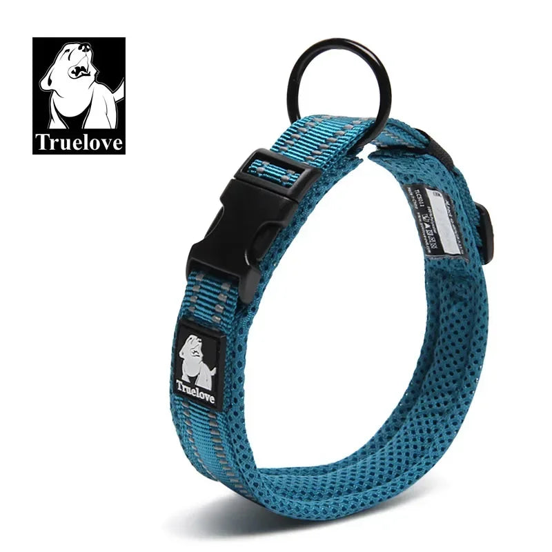 Collier Pour Chien  Réglable En Maille Rembourrée, Collier Pour Chien En Nylon Réfléchissant 3M, Durable Et Résistant Pour Toutes Les Races, Toutes Les Saisons, 8 Tailles
