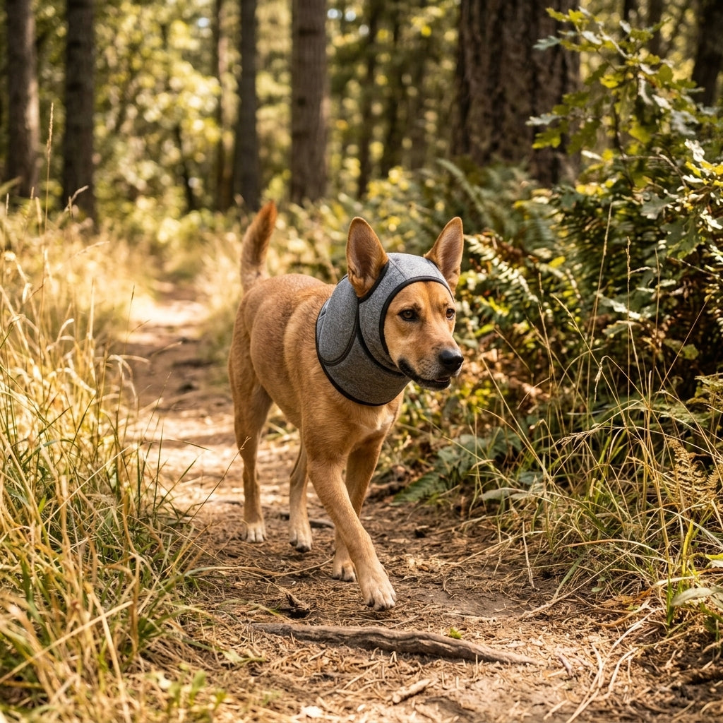 Cagoule anti-anxiété et anti-parasites pour chien