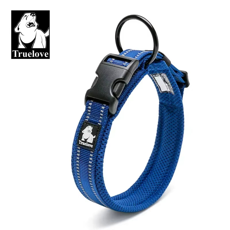 Collier Pour Chien  Réglable En Maille Rembourrée, Collier Pour Chien En Nylon Réfléchissant 3M, Durable Et Résistant Pour Toutes Les Races, Toutes Les Saisons, 8 Tailles