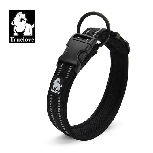 Collier Pour Chien  Réglable En Maille Rembourrée, Collier Pour Chien En Nylon Réfléchissant 3M, Durable Et Résistant Pour Toutes Les Races, Toutes Les Saisons, 8 Tailles