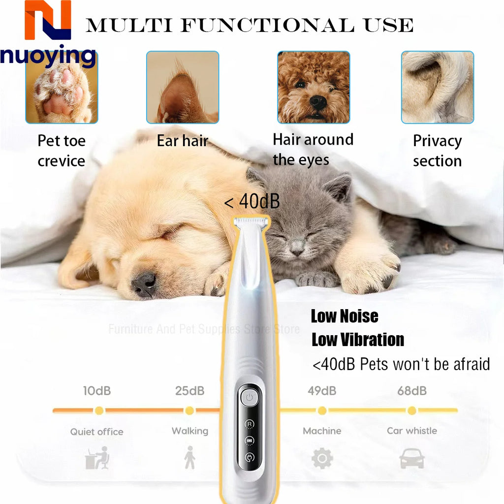 Nouvelle Tondeuse À Poils Pour Chien Avec Lumière LED, Lame Large De 18 Mm, Entièrement Étanche, Tondeuse À Poils Pour Animaux De Compagnie Avec Affichage Numérique LED, Faible Bruit, Tondeuse De Toilettage Pour Animaux De Compagnie
