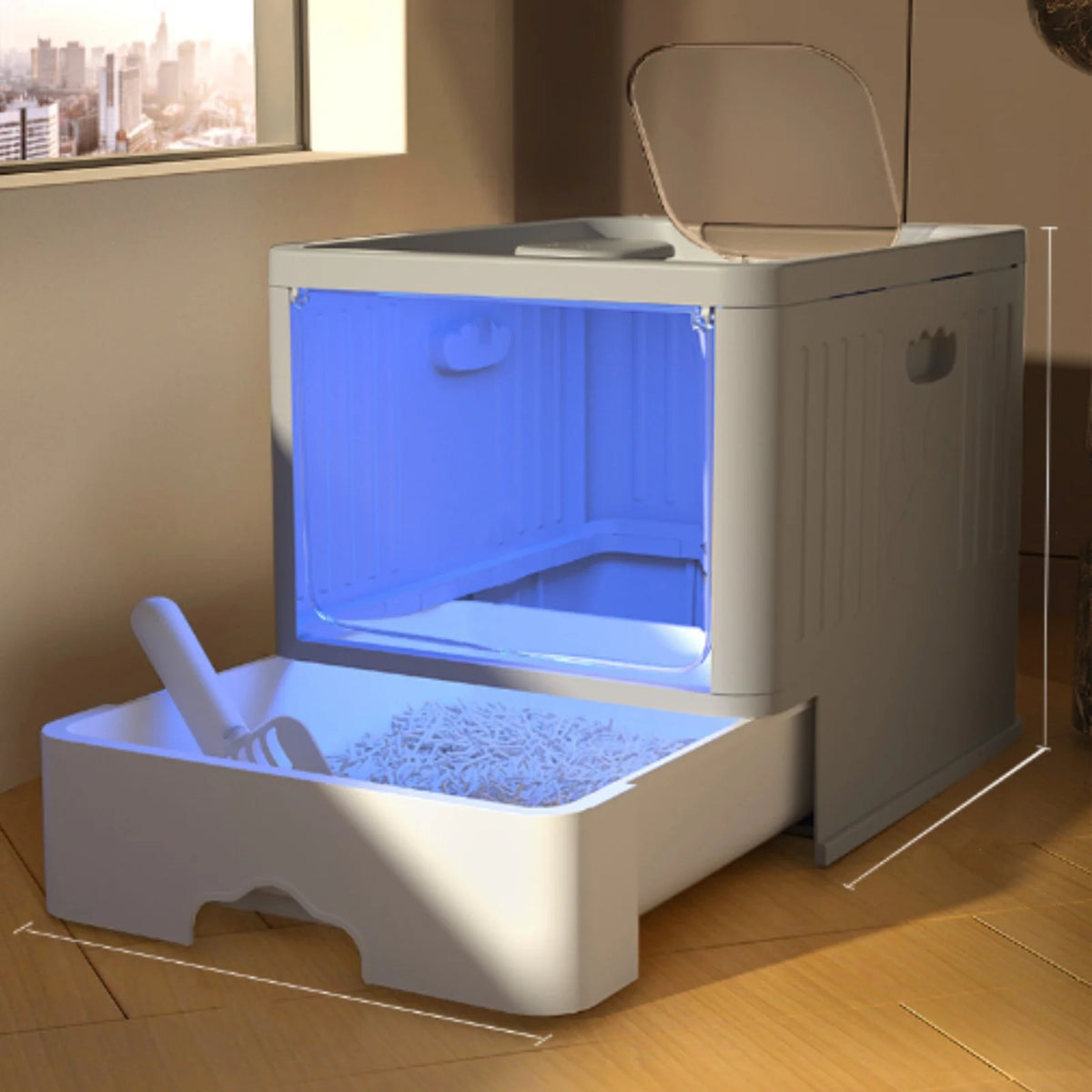 Bac À Litière Pour Chat, Toilette Pour Chat, Bac À Litière Autonettoyant, Bac À Litière Automatique Autonettoyant Avec Rayons Ultraviolets