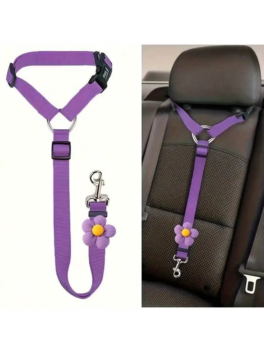Ceinture De Sécurité Pour Chien Dans La Voiture, Laisse De Sécurité Pour Animaux De Compagnie En Voyage, Cadeau De Noël Pour Animaux De Compagnie
