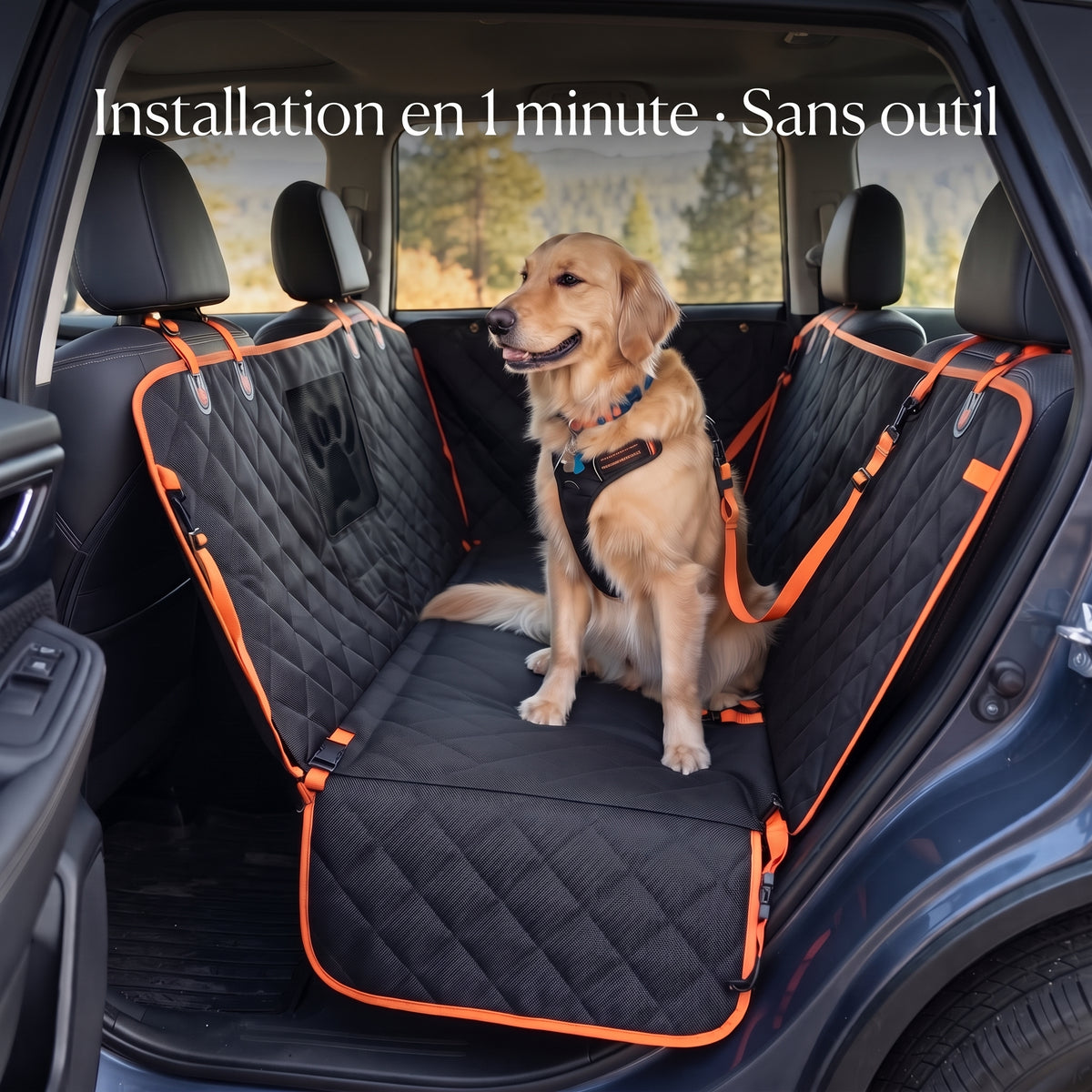 Housse de siège auto pour chien