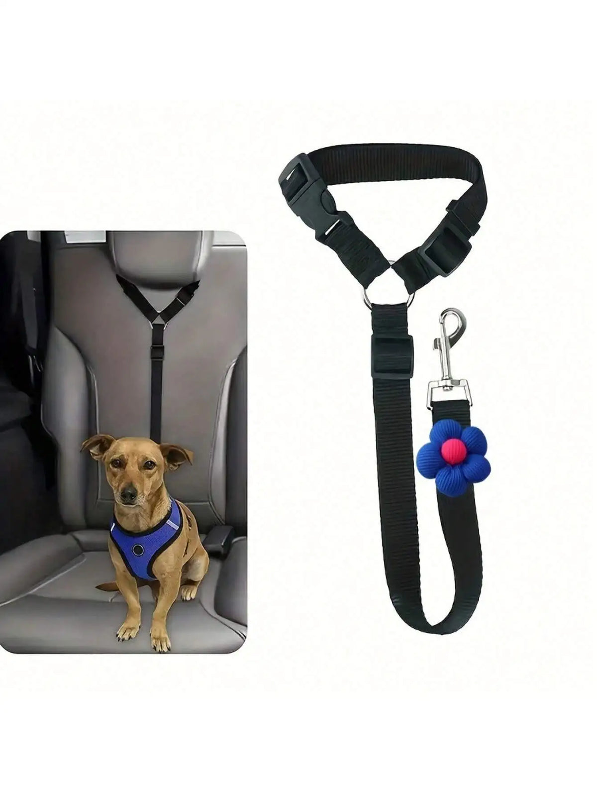 Ceinture De Sécurité Pour Chien Dans La Voiture, Laisse De Sécurité Pour Animaux De Compagnie En Voyage, Cadeau De Noël Pour Animaux De Compagnie