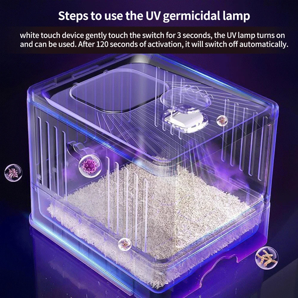 Bac À Litière Pour Chat, Toilette Pour Chat, Bac À Litière Autonettoyant, Bac À Litière Automatique Autonettoyant Avec Rayons Ultraviolets