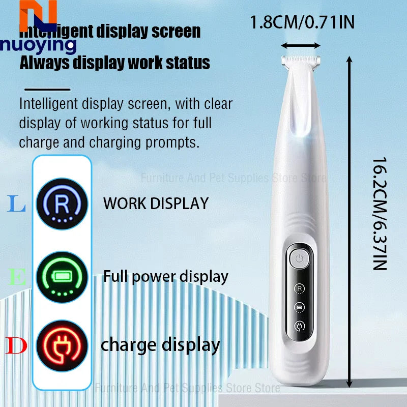 Nouvelle Tondeuse À Poils Pour Chien Avec Lumière LED, Lame Large De 18 Mm, Entièrement Étanche, Tondeuse À Poils Pour Animaux De Compagnie Avec Affichage Numérique LED, Faible Bruit, Tondeuse De Toilettage Pour Animaux De Compagnie