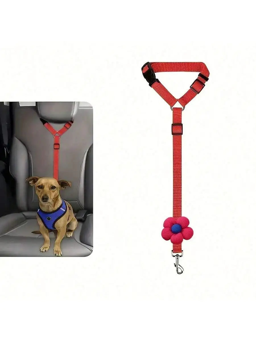 Ceinture De Sécurité Pour Chien Dans La Voiture, Laisse De Sécurité Pour Animaux De Compagnie En Voyage, Cadeau De Noël Pour Animaux De Compagnie