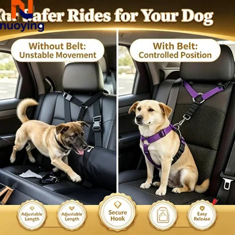 Ceinture De Sécurité Pour Chien Dans La Voiture, Laisse De Sécurité Pour Animaux De Compagnie En Voyage, Cadeau De Noël Pour Animaux De Compagnie