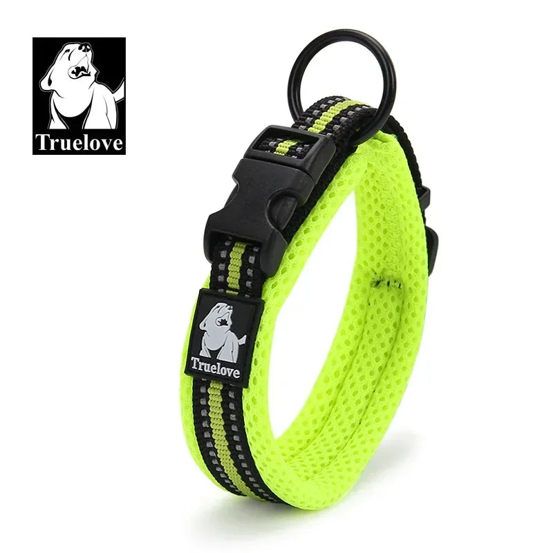 Collier Pour Chien  Réglable En Maille Rembourrée, Collier Pour Chien En Nylon Réfléchissant 3M, Durable Et Résistant Pour Toutes Les Races, Toutes Les Saisons, 8 Tailles