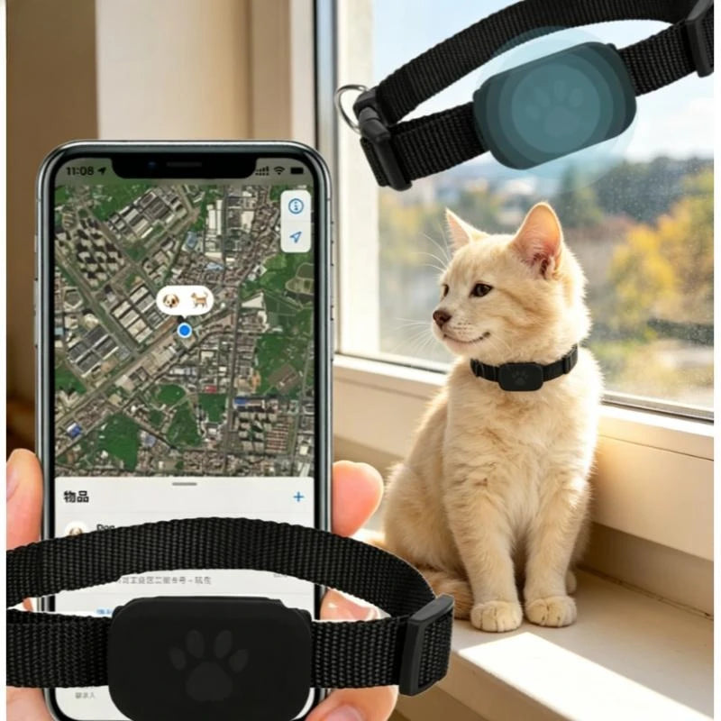 Mini Traceur GPS Mondial Pour Animaux De Compagnie Compatible Avec L'Application Apple Find, Étanche, Avec Suivi De Position En Temps Réel, Alerte D'Activité, Collier Anti-Perte Pour Chatons Et Chiots, Localisateur Mondial
