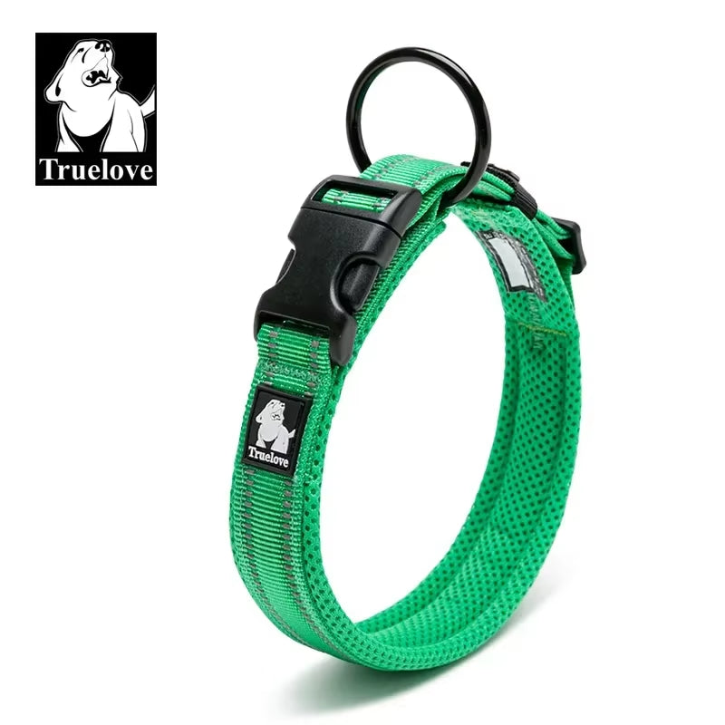 Collier Pour Chien  Réglable En Maille Rembourrée, Collier Pour Chien En Nylon Réfléchissant 3M, Durable Et Résistant Pour Toutes Les Races, Toutes Les Saisons, 8 Tailles