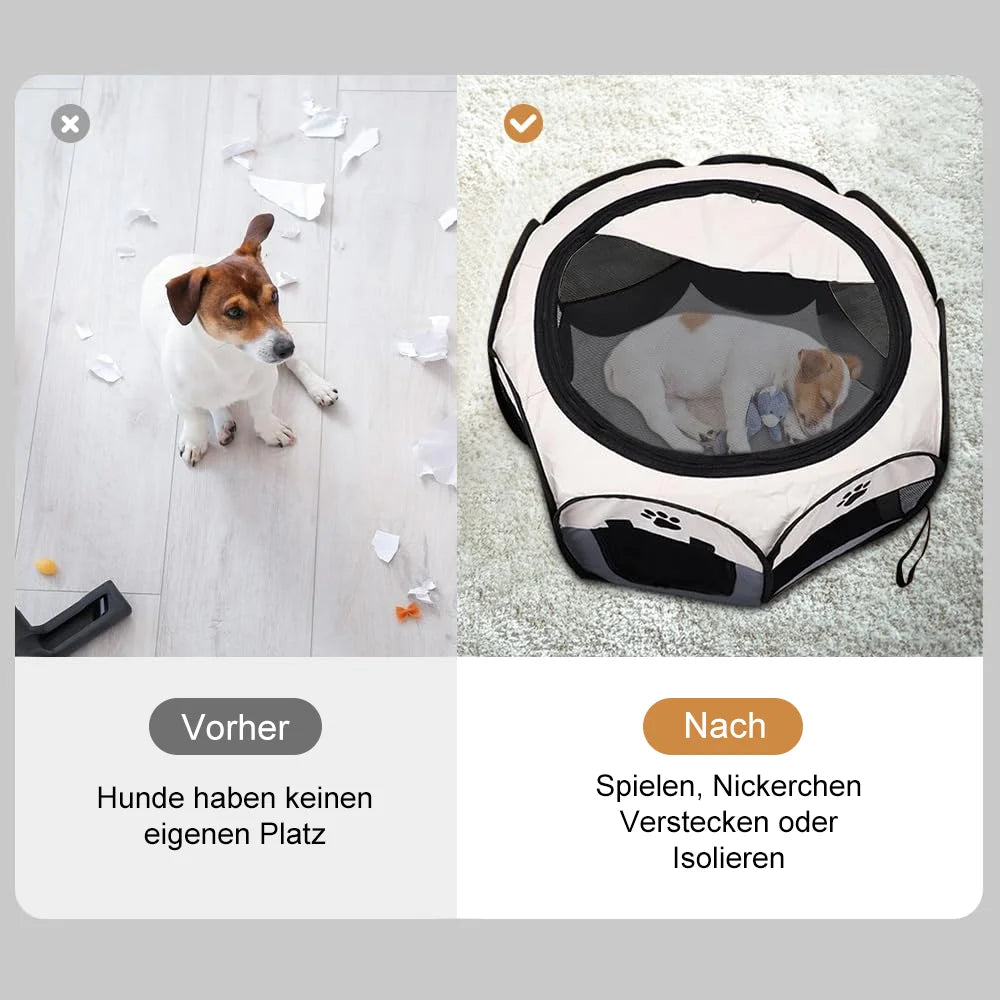 Tente Pliable Portable Pour Chat, Maison Pour Chat, Voyage En Plein Air, Cage Pour Chat/Chien, Clôture Octogonale, Cage Pour Animaux De Compagnie, Opération Facile