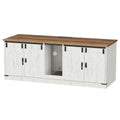 Armoire Pour Chat Avec Ports USB Et Prises, Bac À Litière Caché Pour 2 Chats, Maison Pour Chat D'Intérieur Avec Cloche Pour Chat