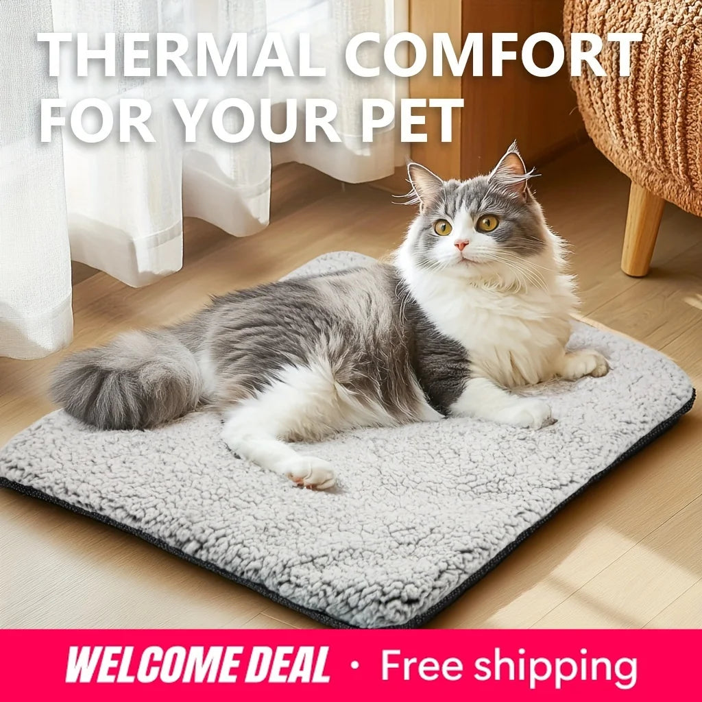 Coussin Thermique Auto-Chauffant Pour Animaux De Compagnie, Lavable, Couverture Chaude Non Électrique Pour Chiots, Chats, Chiens, Fournitures Pour Animaux De Compagnie D'Intérieur
