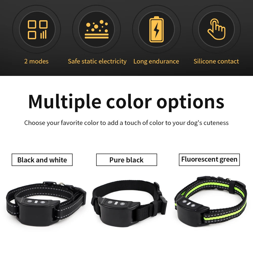 Collier Anti-Aboiement Électrique Automatique Pour Chien, Dispositif Ultrasonique Anti-Aboiement Pour Animaux De Compagnie, Collier De Choc, Dispositif De Clôture Virtuelle Anti-Aboiement Pour Chien