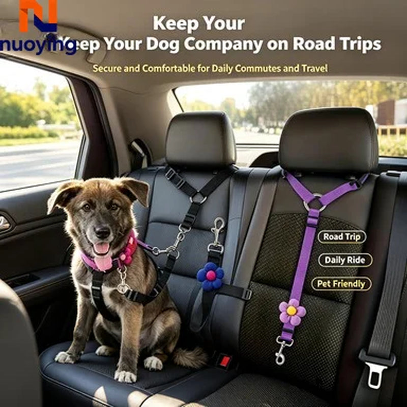 Ceinture De Sécurité Pour Chien Dans La Voiture, Laisse De Sécurité Pour Animaux De Compagnie En Voyage, Cadeau De Noël Pour Animaux De Compagnie