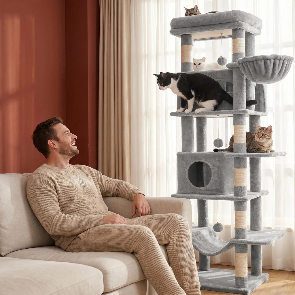 Arbre à chat XXL 210cm multi-niveaux