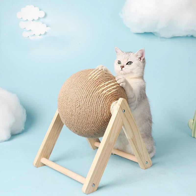 Boule griffoir en corde de sisal pour chat