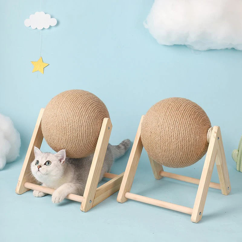 Boule griffoir en corde de sisal pour chat