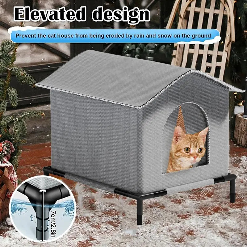 Abri extérieur pliable pour chat errant