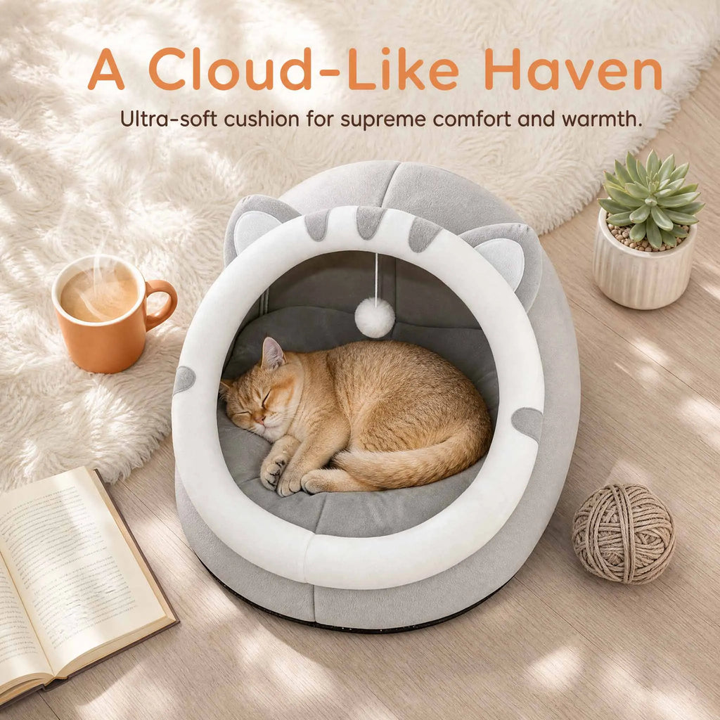 Panier douillet chaud pour chat