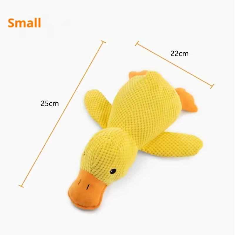 Peluche canard interactive anti-ennui pour chien