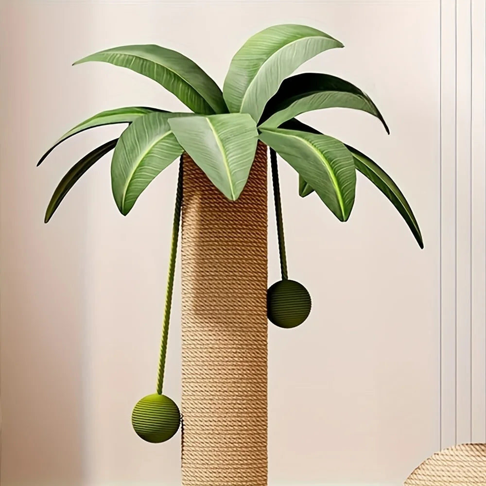 Griffoir arbre tropical 2-en-1 avec boules suspendues