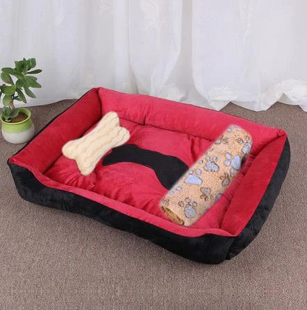 Panier carré chaud pour grand chien et chat