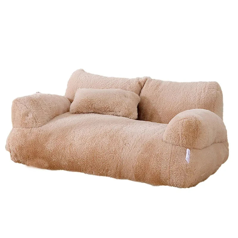 Canapé lit peluche luxueux pour chat et petit chien