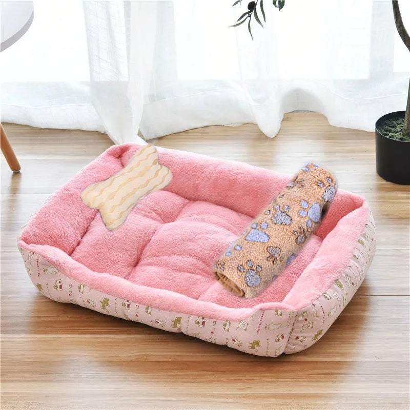 Panier carré chaud pour grand chien et chat