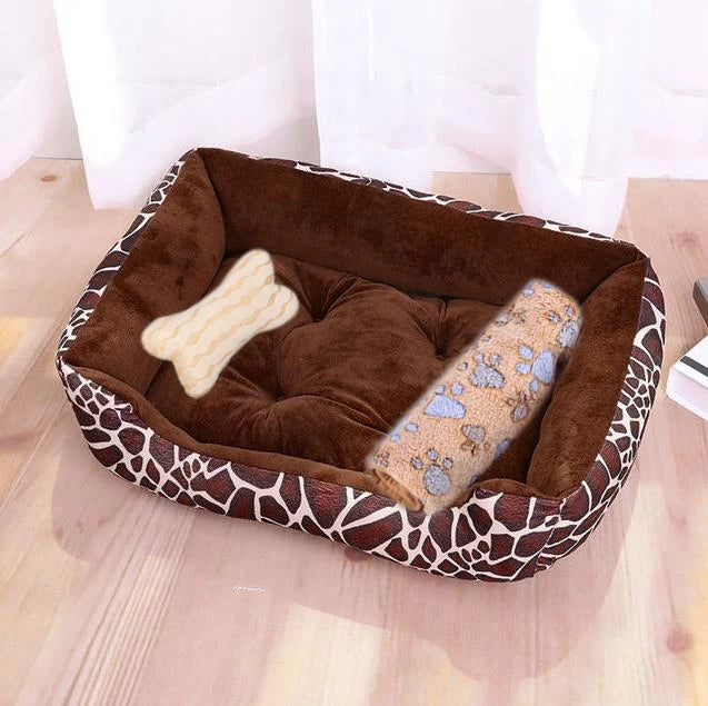 Panier carré chaud pour grand chien et chat