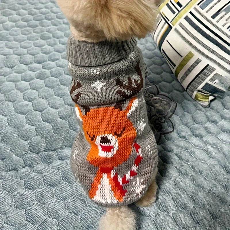 Pull de Noël tricoté pour chien et chat