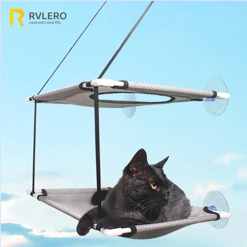 Hamac fenêtre suspendu double étage pour chat